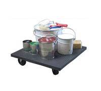 Plateau roulant bois enrobé de caoutchouc 600 x 600 mm roues NY 350 kg - 860000322