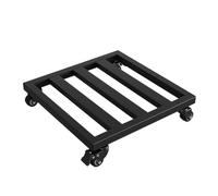 Plateau Roulant en métal pour Plantes 40x40 cm - Support pour Pots de Fleurs et Chariot pour Aquarium Noir avec Support Amovible pour Grandes Plantes, présentoir à Plantes Durable et élégant