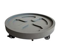 Plateau roulant pour plantes - Soucoupe ronde de 26 cm pour pots de fleurs intérieur/extérieur, chariot à roulettes, bac à eau, base de chariot pour plantes