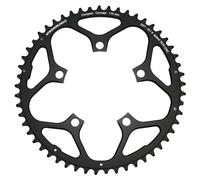 Stronglight Plateau route compact extérieur 53 dents D.110 5 branches alu 7075 noir Shimano 9-10v