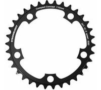 Plateau route 5bra 34dts d.110 compact interieur dural noir stronglight type shimano noir G