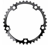 Plateau route 5bra 38dts diam 130 interieur noir alu 7075 ta alize type shimano 9-10-11v.