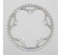 Plateau route 5bra 48dts d.130 exterieur argent alu 7075 stronglight type shimano 9-10v. Argent G