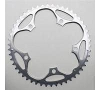 Plateau route 5bra 50dts d.130 exterieur argent alu 7075 stronglight type shimano 9-10v. Argent G