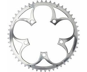 Plateau route 5bra 52dts diam 110 compact exterieur argent alu 7075 ta zephyr type shimano 9-10v. Argent G