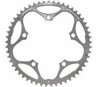 Plateau route 5bra 53dts d.130 exterieur argent alu 7075 stronglight type shimano 9-10v. Argent G