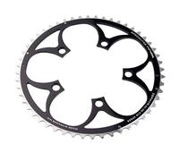 Plateau route 5bra d.110 ta zephyr 49dts exterieur noir alu 7075 type shimano 9-