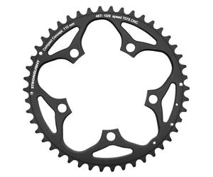 Plateau route avec 5 branches extérieur Stronglight 7075 Type Shimano Noir