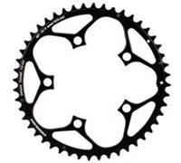 Plateau route diam 110 exter 48dts noir alu 7075 strong 10/9v. 5 branches noir G