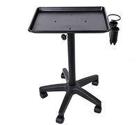 Plateau salon roulant,chariot aluminium,équipement roulettes,support d'instruments salon réglable professionnel avec 5 roulettes,grand plateau,chariot outils salon tatouage barbier