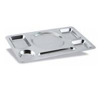 Plateau Self Service en Acier Inox 6 Compartiments Pujadas Métallisé G