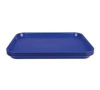 Plateau self-service (L)345 x (P)265 mm, en polypropylène bleu Bleu G