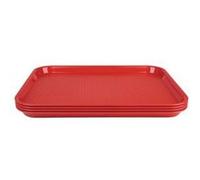 Plateau self-service (L)345 x (P)265 mm, en polypropylène rouge Rouge G