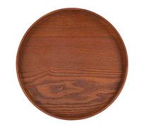 Plateau Service Bois Naturel 30cm, Assiette en Bois, Format Rond pour Présentation Fruits, Fromages ou Apéritif, Fait Main (Hêtre)