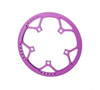 Plateau Simple 54T 130BCD avec Cache-Chaîne | - pour chaîne intégré, protège les pantalons, évite les accrocs, sécurité améliorée, design pratique(Purple)