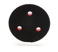 Plateau support pour disque de ponçage propre 3M Hookit, Rouge, 76 mm x 12.7 mm x 6mm, 3 trous