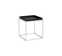 HAY Table à plateau Tray Table medium Black-silicone gris. 40x40x44 cm