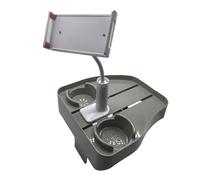 Plateau téléphone piscine - Support extérieur balnéo | Porte-gobelet antidérapant pour spa et natation | 3-en-1 fixable, accroche-boissons, adaptable plage, balcon, salle bain, bain bouillonnant, ABS,