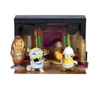 Plateau Temple de la Momie Illumination Minions & Monsters, 3 à Collectionner et Assembler pour créer Un Film de Monstre hollywoodien, avec 2 Mini Figurines de l'équipe et 3 Accessoires de Tournage