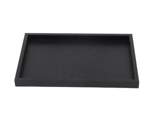 Plateau ¨¤ Th¨¦ Rectangulaire en Bois Noir Antid¨¦Rapant 30x20x2cm Solide pour CAF¨¦ Restaurant Maison H?tel Petit D¨¦jeuner Service Boissons et Aliments
