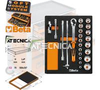 Plateau thermoformé Beta M85 série de 24 pièces avec douilles et cliquet 1/2"