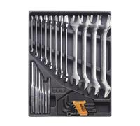 Plateau Thermoformé Rigide avec Composition d'Outils T131-27 Beta Tools Or