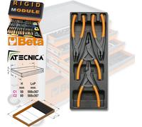 Plateau thermoformé rigide Beta T145 C1-147 4 pinces circlips 1032-1034-1038