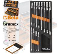 Plateau thermoformé souple Beta M46 C2-147 composition de 12 outils clés 142SN
