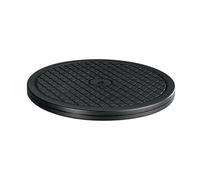 Plateau Tournant 360 Degrés 30cm en Pvc Noir pour Présentation