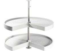 Plateau tournant blanc 2 niveaux pour module de cuisine Shelvo Pour module de 80 cm Blanc G