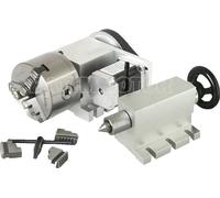 Plateau tournant CNC, mandrin à 3 mors, contre-poupée de 65 mm, précision de 0,3 degré/pas, construction métallique de haute qualité