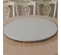 Plateau Tournant de Table en Bois, Lazy Susan Rond pour Table à Manger, Rotation 360° Fluide, Plateau de Service Résistant à la Chaleur pour Dîners de Famille et Banquets(Off-white,90cm (36 in))