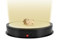 Plateau tournant électrique 42 cm avec éclairage LED et télécommande pour photographie de produits - Charge maximale : 110 kg - Plateau rotatif à 360° avec 3 lumières de couleur - Plateau tournant DMX