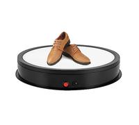 Plateau Tournant Électrique, 42cm 50kg Plateau Tournant, Télécommande Électrique pour Photographie Présentoir de Produits Bijoux Affichage Présentoir Présentoir 100-240V (Noir)