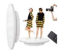 Plateau Tournant Électrique À 360°, 22/30/42/52/60 Cm, Avec Télécommande, Vitesse Et Angle Réglables, Faible Niveau Sonore, Grande Capacité De Charge, Pour Vitrines Et Photographie. ,42cm,White