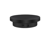 Plateau Tournant Électrique à 360, Plateau Tournant pour Photographie, Chargement USB, Support D'Affichage, Plaques Pivotantes pour Vidéo, Noir