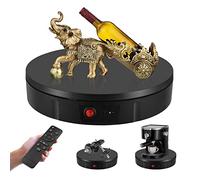 Plateau Tournant Electrique, Aomdom 100KG 30CM Table Tournante Rotative électrique Rechargeable à 360 Degrés avec Télécommande Vitesse Réglable Direction pour la Photographie Affichage Vidéo(Noir)