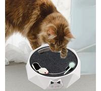 Plateau Tournant électrique Interactif pour Chat, 2 Vitesses Réglables, Puzzle, Attrape-Souris, Jouet, pour Une Croissance Saine, Matériau ABS