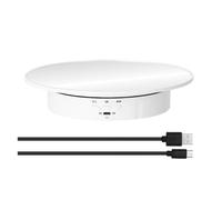 Plateau Tournant Electrique, Présentoir Rotatif Électrique À 360 Degrés, For Accessoires De Photographie Vidéo, Plateau Tournant D'affichage Vitesse Réglable(White Mirror)