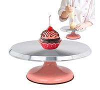 Plateau tournant en acier inoxydable de 31 cm de diamètre, idéal pour couper et cuire des gâteaux, rotative pour gâteaux, de base rotative décorative