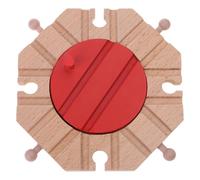 Plateau tournant en bois à 8 voies pour enfants compatible avec la plupart des voies de train pour enfants