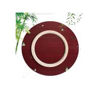 Plateau tournant en bois d'acajou clair de 30 cm - Plateau de service rond rotatif pour tables de salle à manger, accessoire de salle à manger en bois massif, idéal pour recevoir, servir des