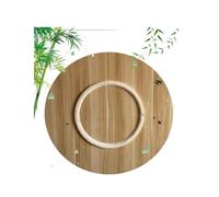 Plateau tournant en bois d'acajou clair de 30 cm - Plateau de service rond rotatif pour tables de salle à manger, petit accessoire de table à manger en bois massif, parfait pour recevoir et servir.