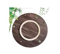 Plateau tournant en bois d'acajou clair de 30 cm - Plateau de service rond rotatif pour tables de salle à manger, accessoire de salle à manger en bois massif, parfait pour divertir, servir et