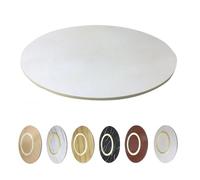 Plateau tournant en bois de 30 po et 36 po, grand plateau de service Lazy Susan, table à manger ronde, plateau pivotant à 360 °(White,60cm/24")