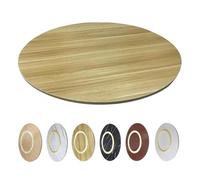 Plateau tournant en bois de 30 po et 36 po, grand plateau de service Lazy Susan, table à manger ronde, plateau pivotant à 360 °(Natural wood,50cm/20")