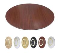 Plateau tournant en bois de 30 po et 36 po, grand plateau de service Lazy Susan, table à manger ronde, plateau pivotant à 360 °(Walnut,60cm/24")