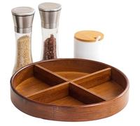Plateau tournant en bois for la cuisine | Plateau tournant for bouteilles de condiments, support de rangement for comptoir, étagère for armoire, étagère for placard