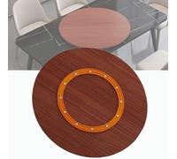 Plateau Tournant en Bois Lazy Susan 20in 30in 40in, Table à Manger De Cuisine Assiette De Service Rotative Plateau De Service Rotatif De Table Ronde, avec Base Facile, Teak, 70cm/27