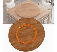 Plateau Tournant en Bois Lazy Susan 20in 30in 40in, Table à Manger De Cuisine Assiette De Service Rotative Plateau De Service Rotatif De Table Ronde, avec Base Facile, White Stripes, 70cm/27